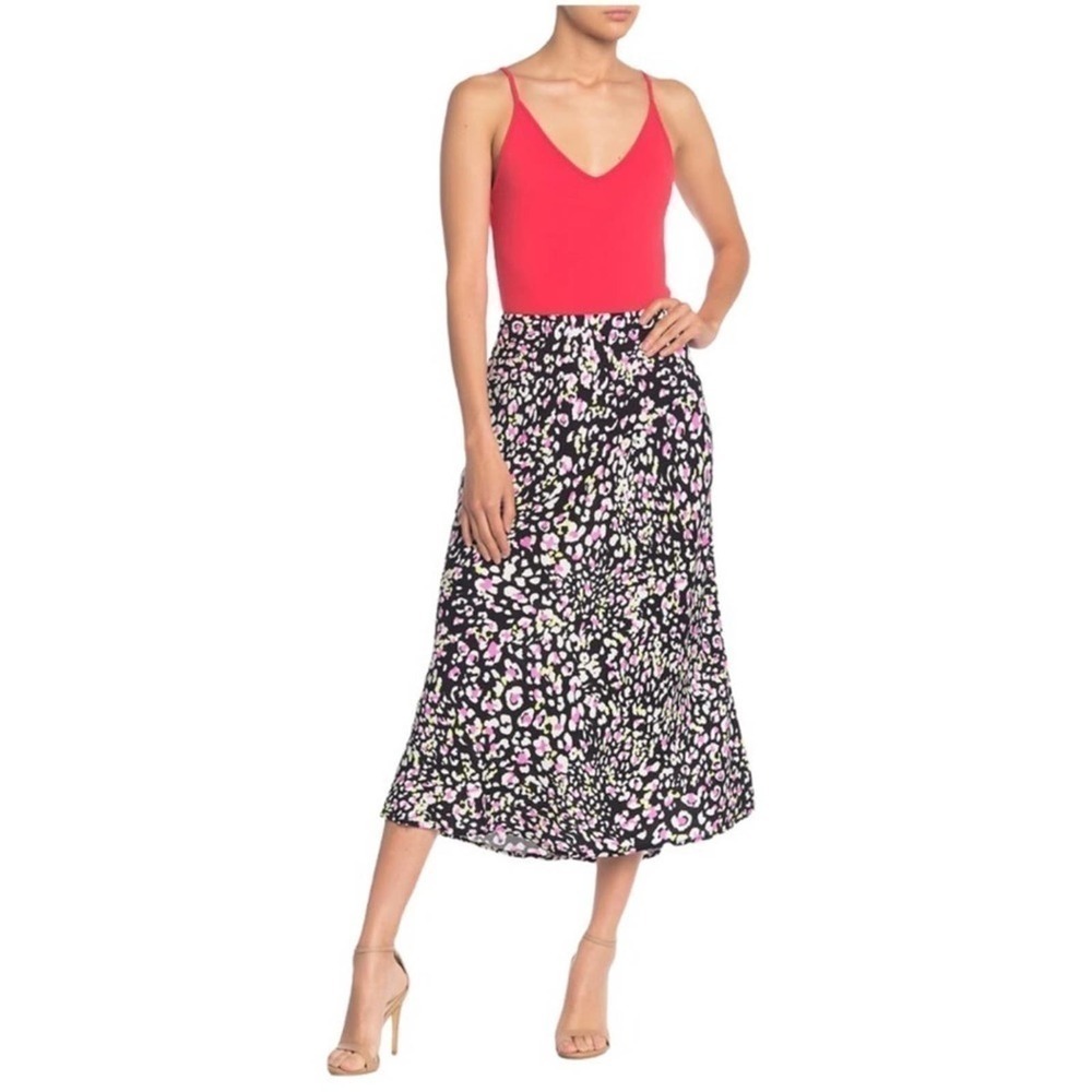 Abound Leopard Print MIDI Slip Skirt Nordstrom NWT
